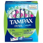 Тампоны, Tampax (Тампакс) 16 шт компак перл супер с аппликатором