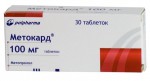 Метокард, таблетки 100 мг 30 шт